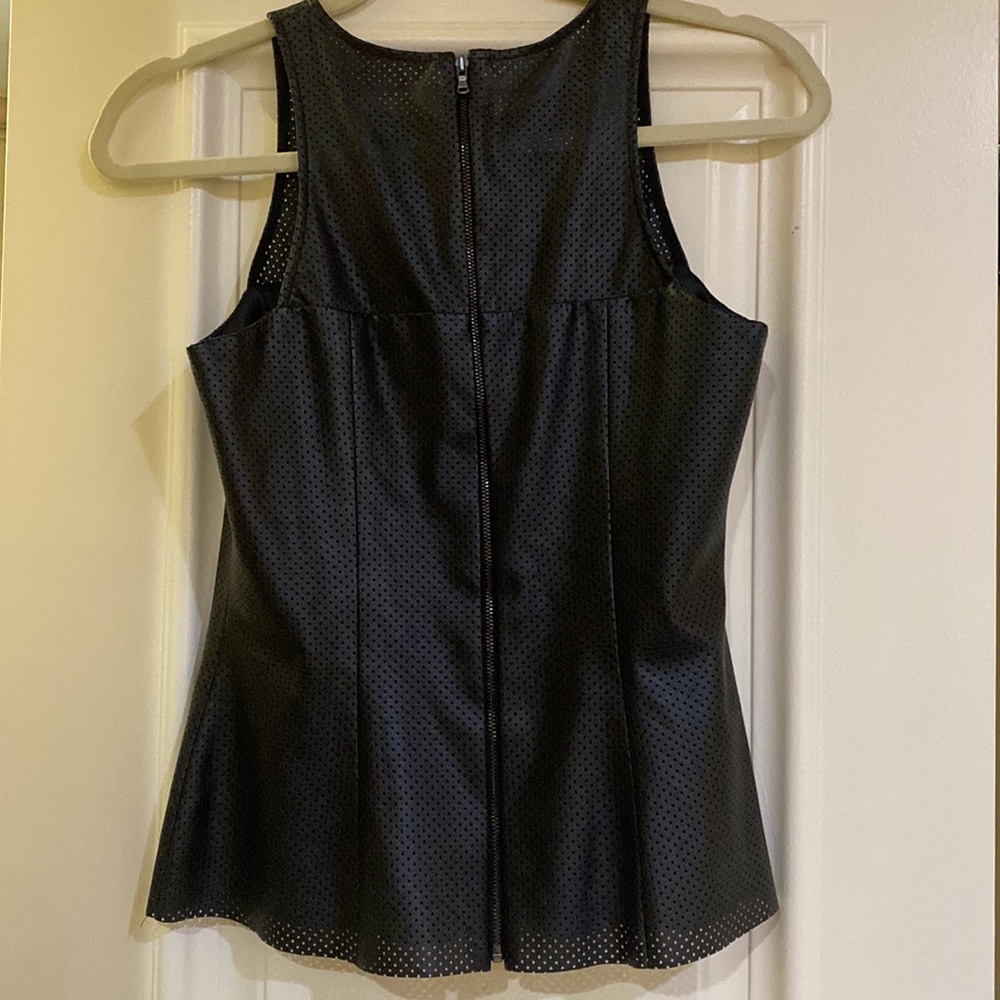 Jay Godfrey Faux Leather Top - Picture 2 of 5